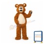 Happy Brown Bear Mascot Costume