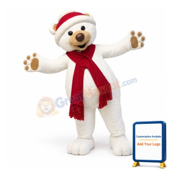 Christmas Polar Bear Mascot Costume