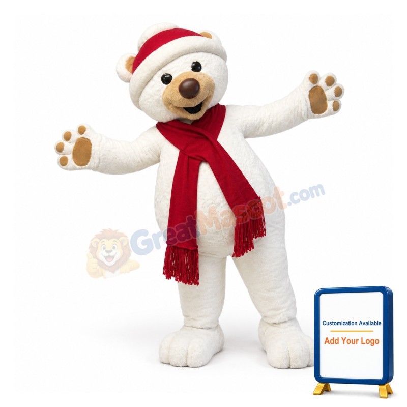 Christmas Polar Bear Mascot Costume