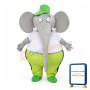 Big Fat Grey Elephant Mascot Costume