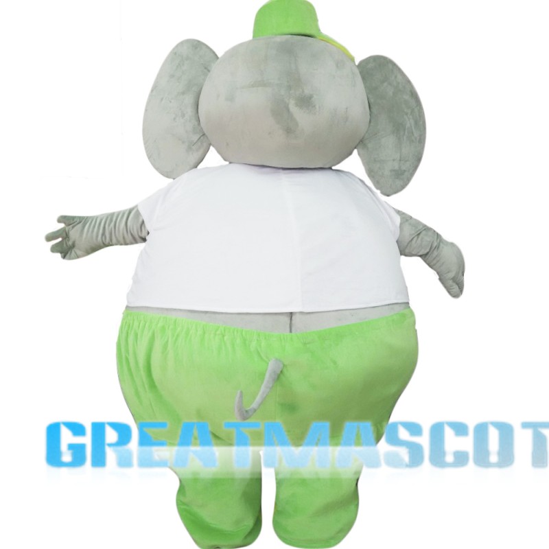 Big Fat Grey Elephant Mascot Costume