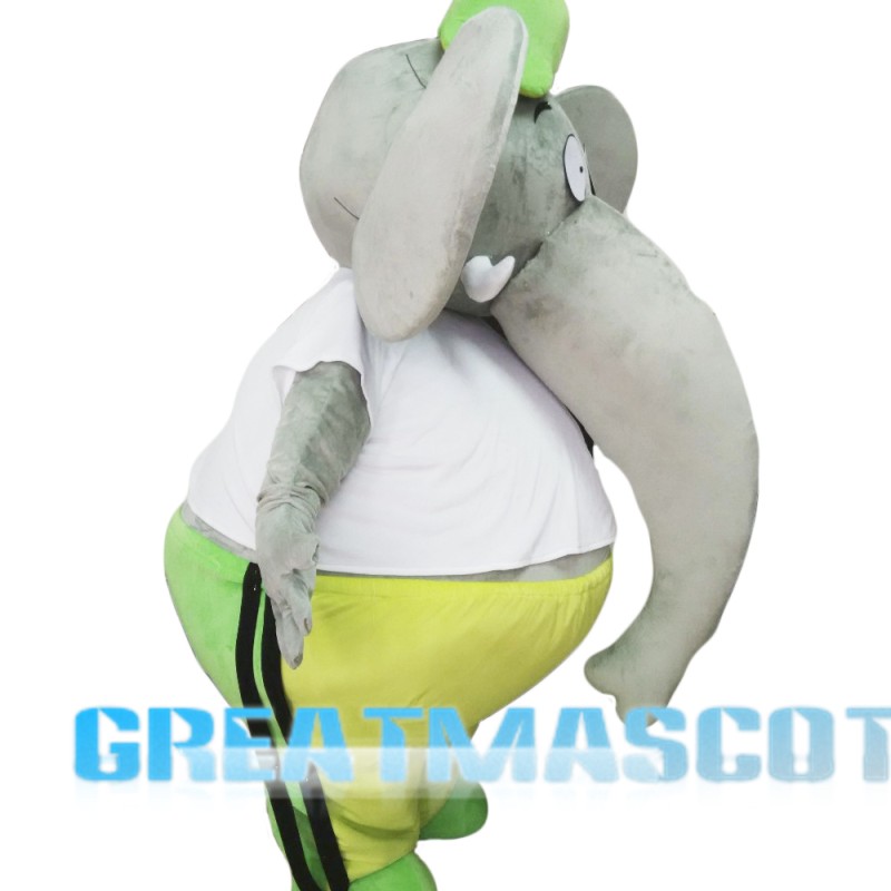 Big Fat Grey Elephant Mascot Costume