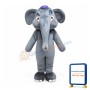 Grey Adult Elephant Mascot Costume