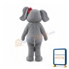 Female Grey Elephant Mascot Costume