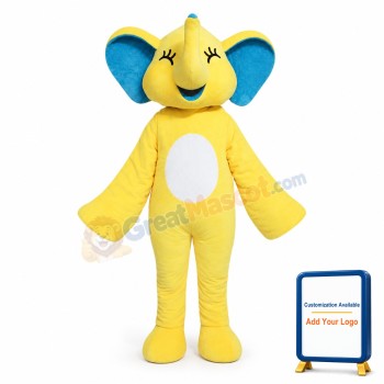 Yellow Elephant Mascot Costume