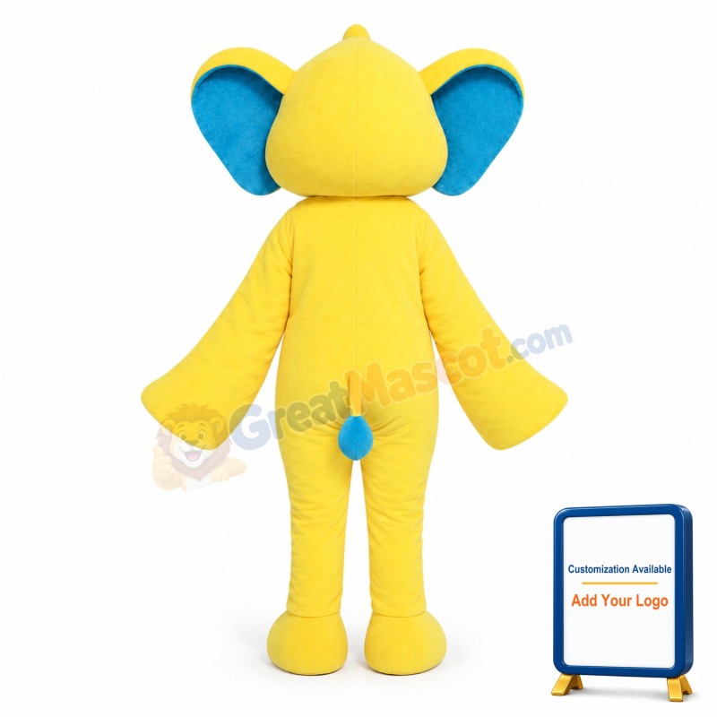 Yellow Elephant Mascot Costume