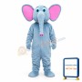 Grey Pink Elephant Mascot Costume