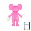 Happy Pink Elephant Mascot Costume
