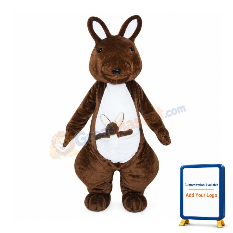 Chocolate Kangaroo Mascot Costume