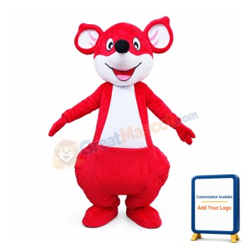 Red Happy Kangaroo Mascot Costume