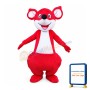 Red Happy Kangaroo Mascot Costume