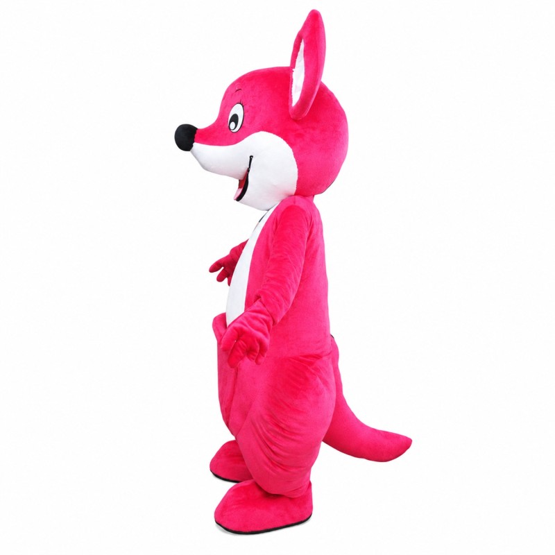 Red Happy Kangaroo Mascot Costume