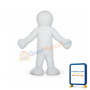 Adult White Yeti Mascot Costume