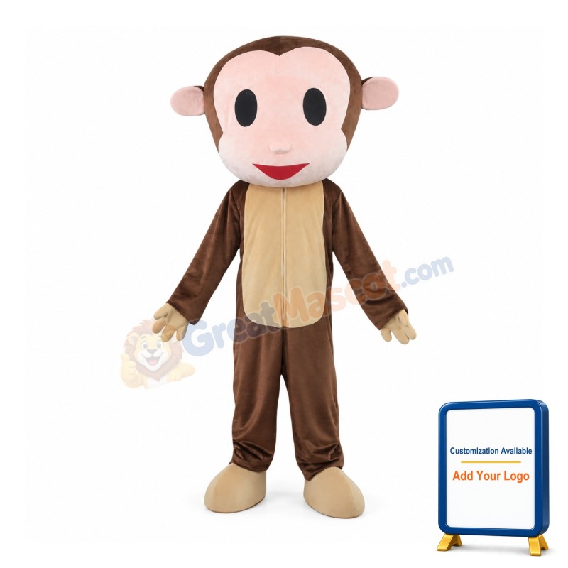 Big Head Monkey Mascot Costume