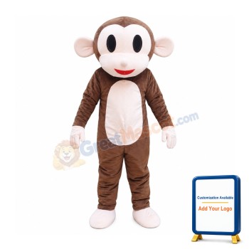 Plush Adult Monkey Mascot Costume