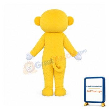 Yellow White Monkey Mascot Costume