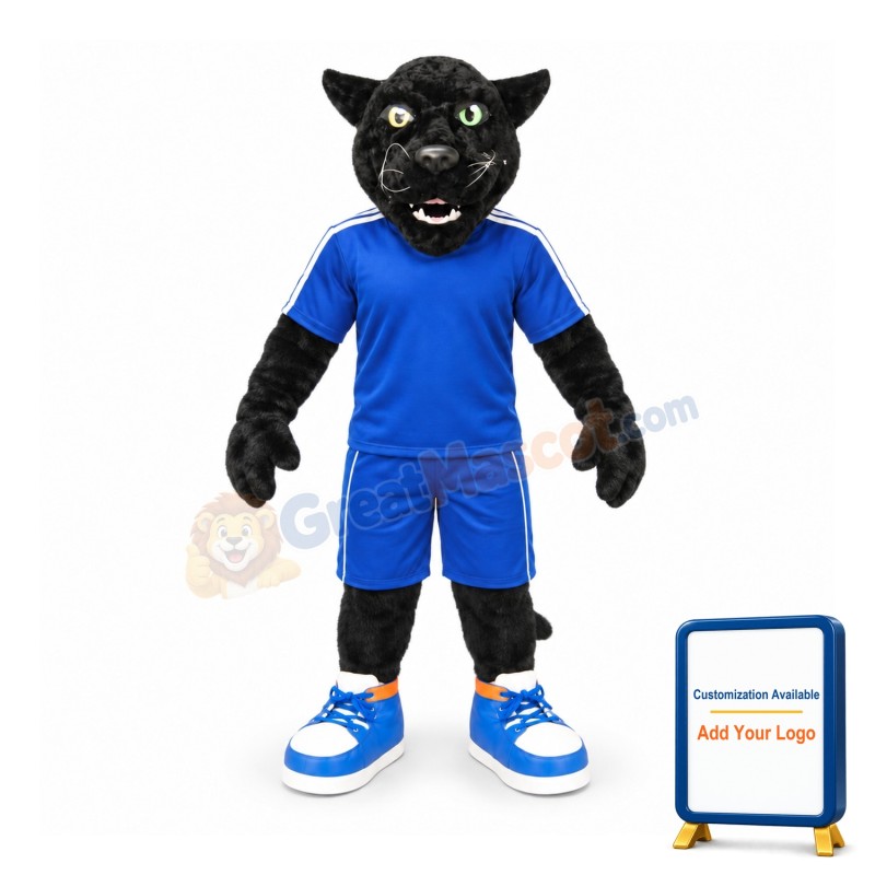Black Sport Panther Mascot Costume