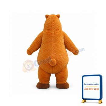 Happy Brown Bear Mascot Costume