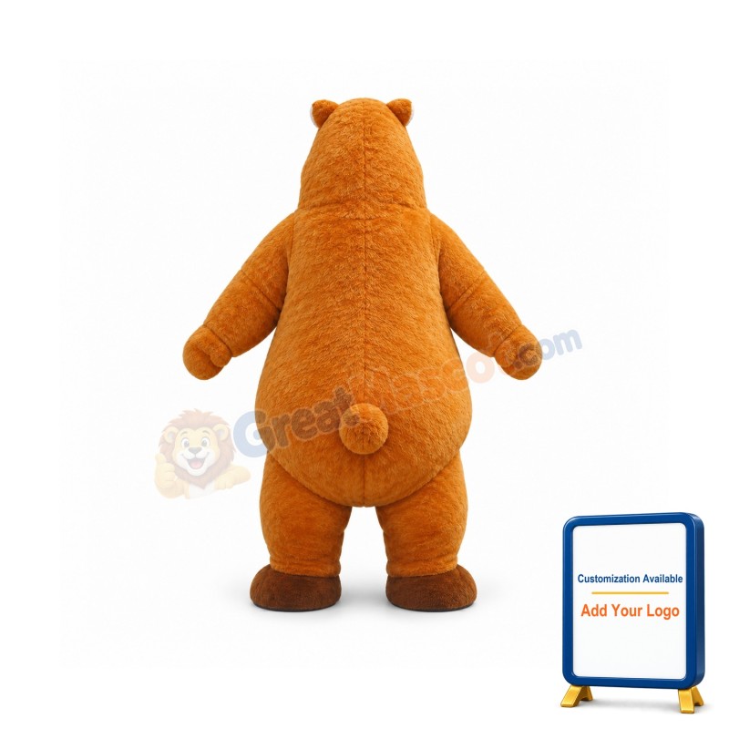 Happy Brown Bear Mascot Costume