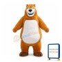 Happy Brown Bear Mascot Costume