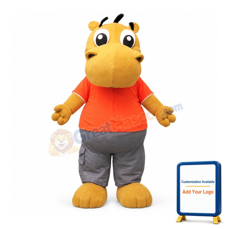 Little Cute Hippo Mascot Costume
