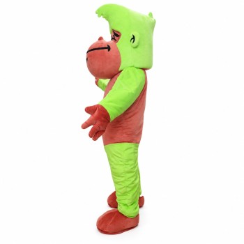 Green and Brown Chimpanzee Mascot Costume