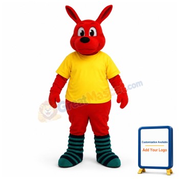 Cute Red Kangaroo Mascot Costume