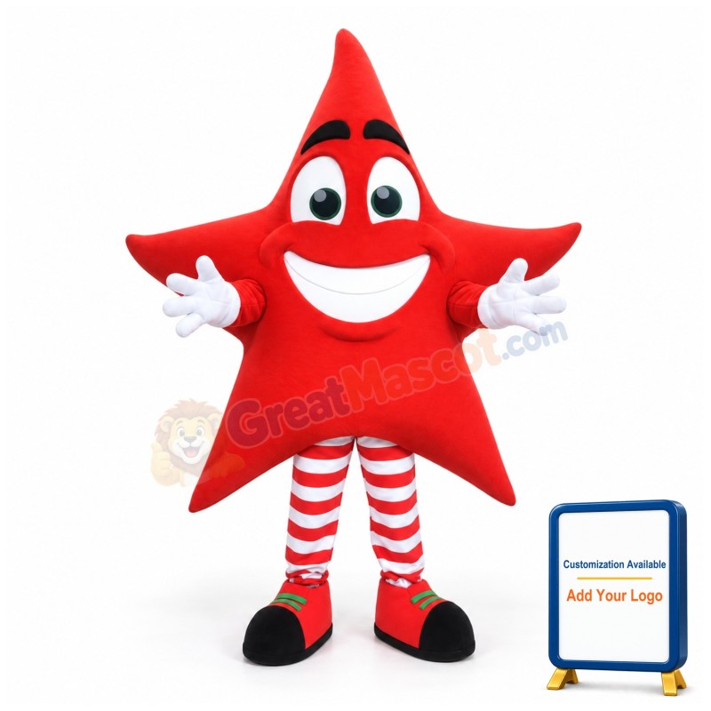 Red Star Mascot Costume