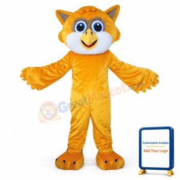 Yellow Owl Mascot Costume
