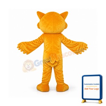 Yellow Owl Mascot Costume