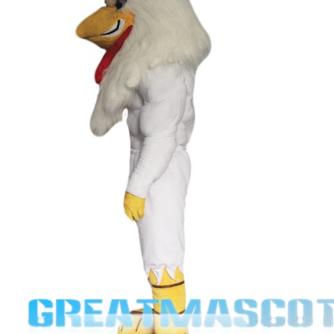 Power White Rooster Mascot Costume