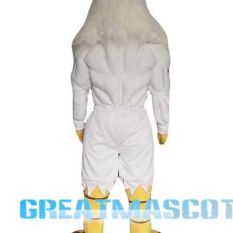 Power White Rooster Mascot Costume