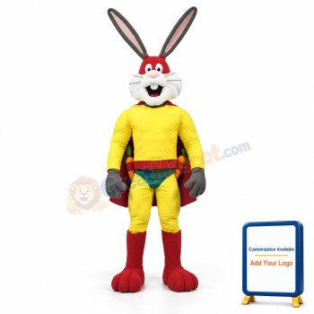 Superhero Rabbit Mascot Costume