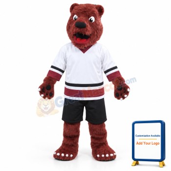 Red Bear Mascot Costume