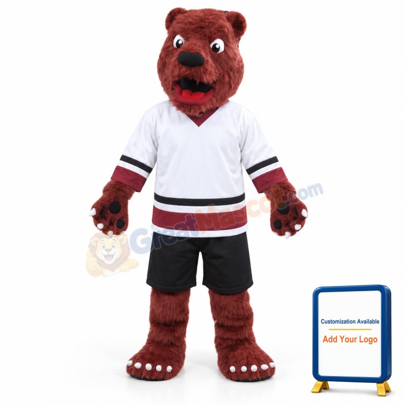 Red Bear Mascot Costume