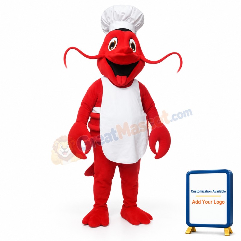 Chef Lobster Mascot Costume