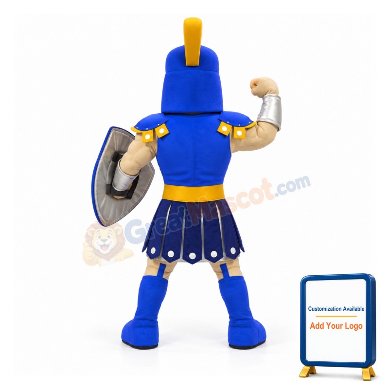 Blue Spartan Titan Trojan Mascot Costume