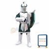 Silver Green Spartan Titan Trojan Mascot Costume