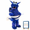 Blue Happy Dragon Mascot Costume