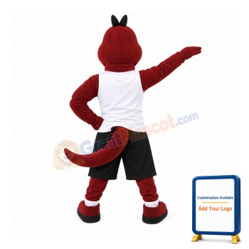 Sport Red Dragon Mascot Costume