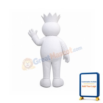 King Snowman Mascot Costume