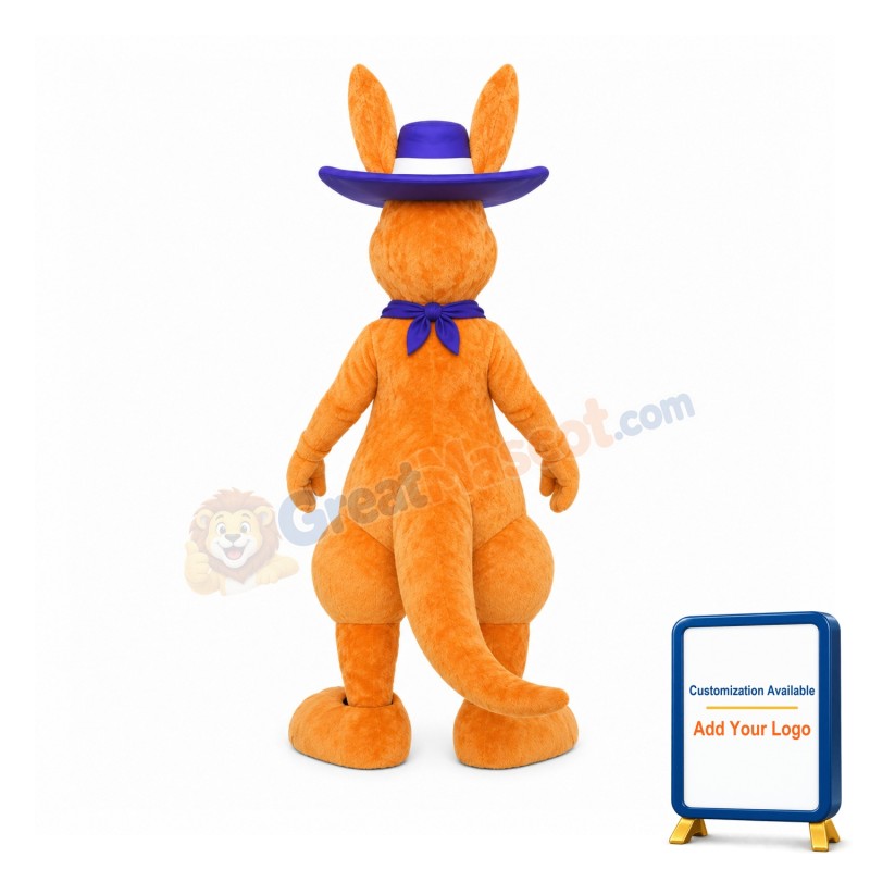 Friendly Adult Kangaroo Mascot Costume
