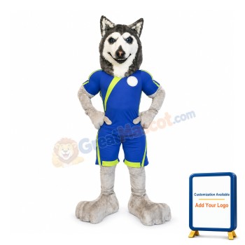 Football Husky Dog Mascot Costume