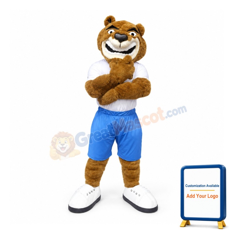 Confident Bear Mascot Costume