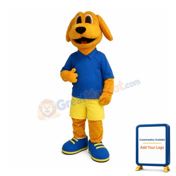Cute Golden Dog Mascot Costume