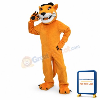 Brown Cougar Mascot Costume