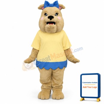 Female Bulldog Mascot Costume
