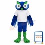 Cute Blue Owl Mascot Costume