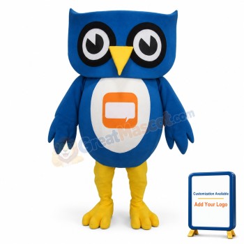 Lovely Blue Owl Mascot Costume
