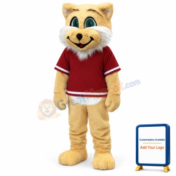 Happy Wildcat Mascot Costume